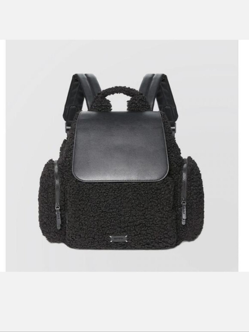 Caraa X Free People Cirrus Black Sherpa Backpack Teddy Rucksack